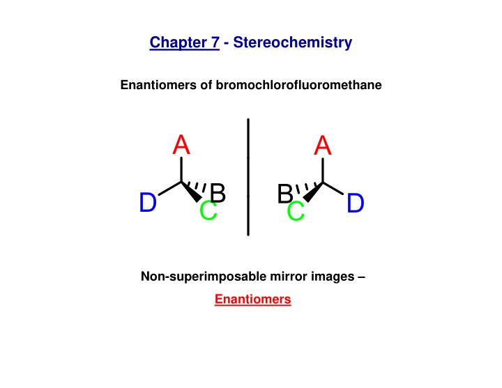 chapter 7 stereochemistry