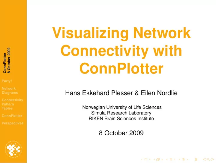 visualizing network connectivity with
