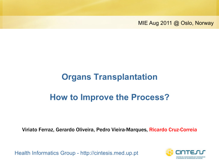 organs transplantation how to improve the process