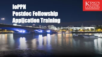 Io  IoPPN  PPN  Po  Post  stdoc  doc Fe  Fell  llows  owship  hip  Ap  Appli  plication  cation Tra