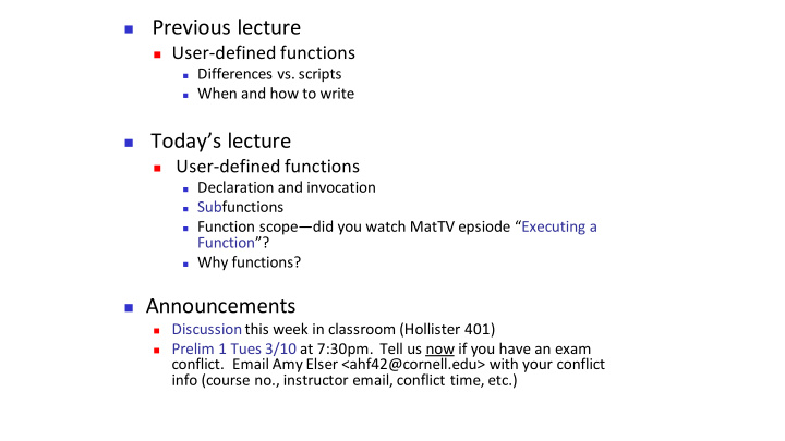 previous lecture