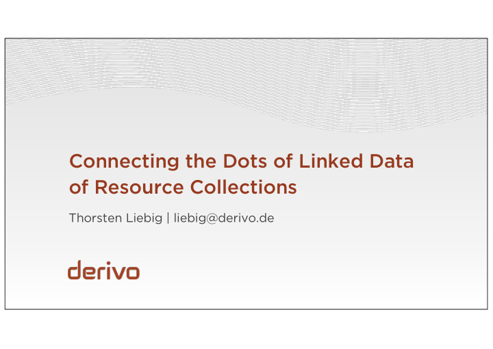 connecting the dots of linked data of resource collections