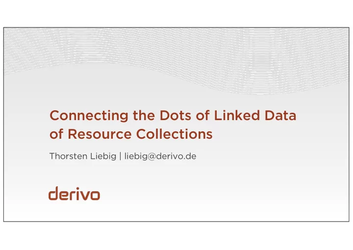connecting the dots of linked data of resource collections