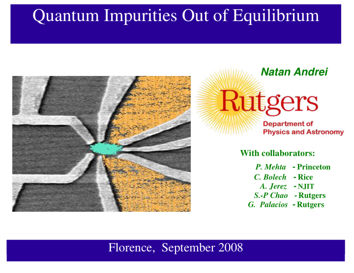quantum impurities out of equilibrium