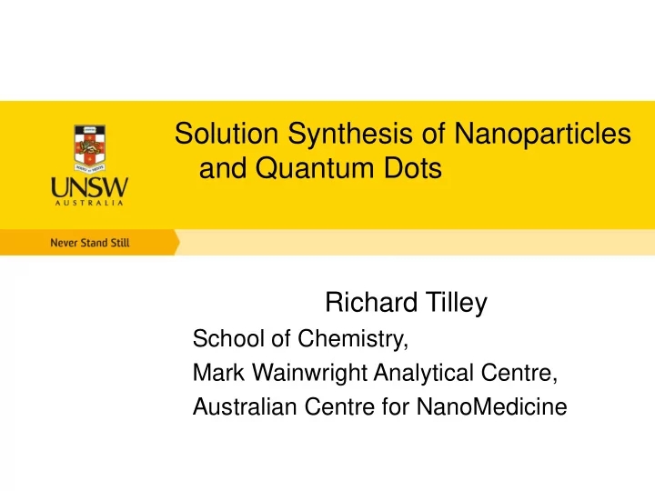 and quantum dots
