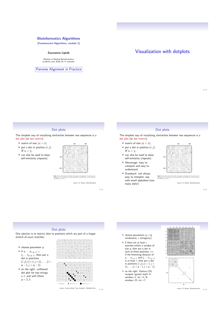 visualization with dotplots