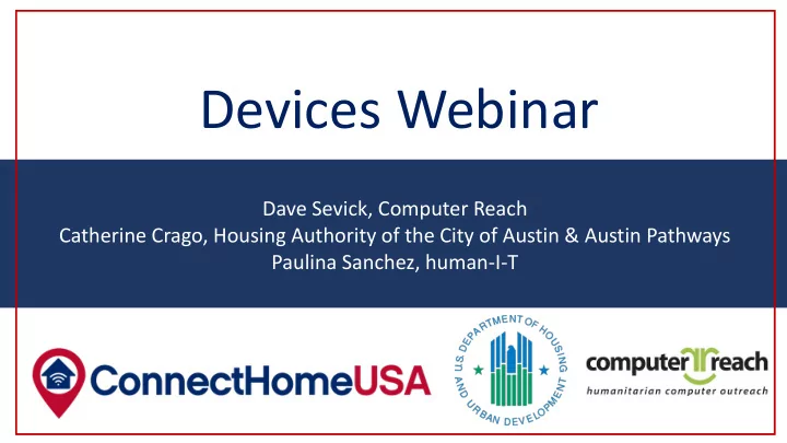 devices webinar