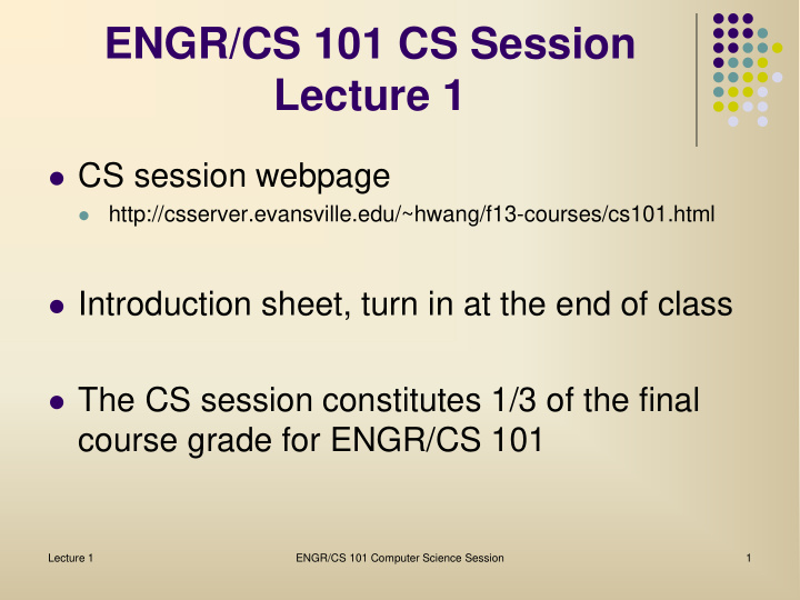 engr cs 101 cs session