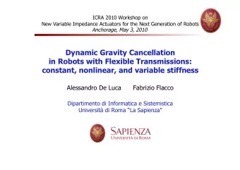 Universit di Roma La Sapienza  Goals and motivations  complete cancellation of gravity