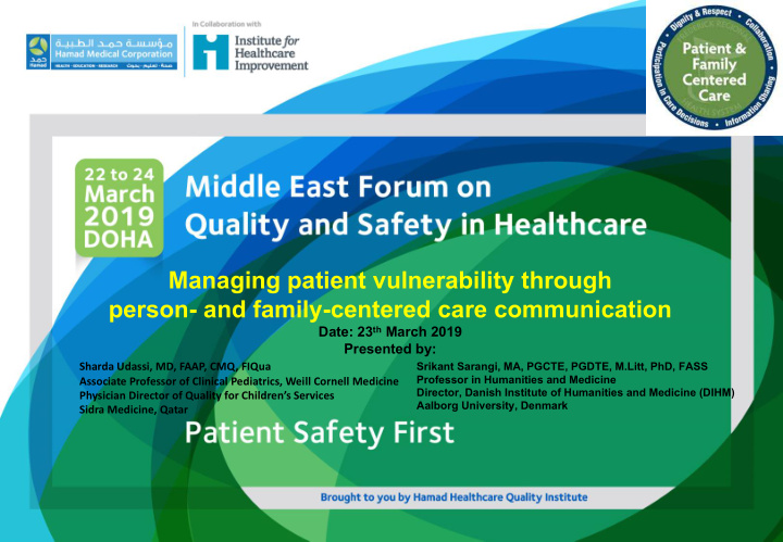 managing patient vulnerability through person and family