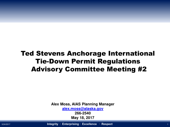 ted stevens anchorage international tie down permit