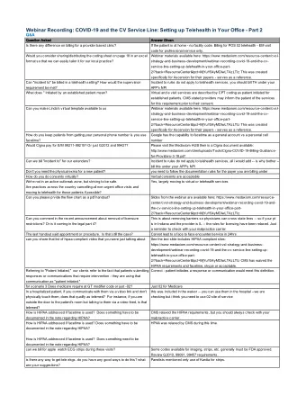 Webinar Recording: COVID-19 and the CV Service Line: Setting up Telehealth in Your Office - Part
