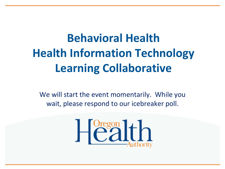 behavioral health health information technology learning