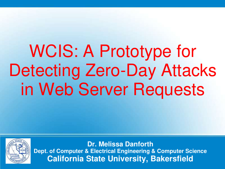 detecting zero day attacks in web server requests