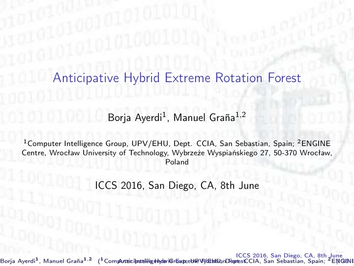 anticipative hybrid extreme rotation forest