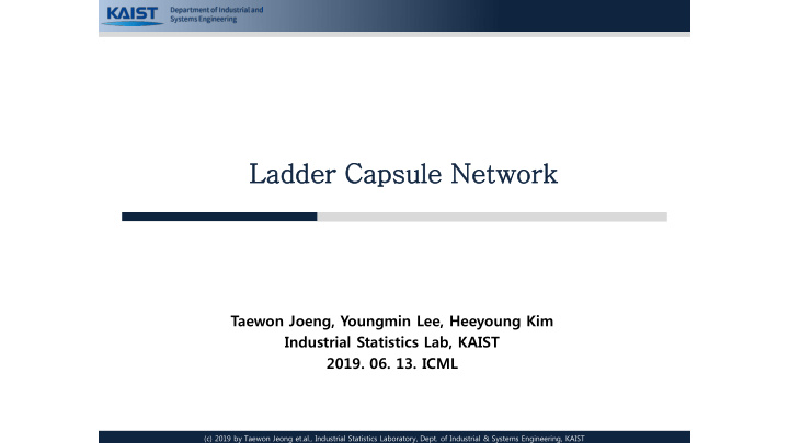 ladder capsule network