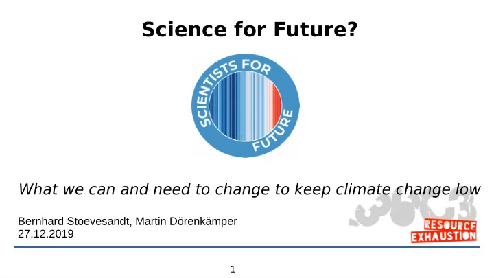 science for future