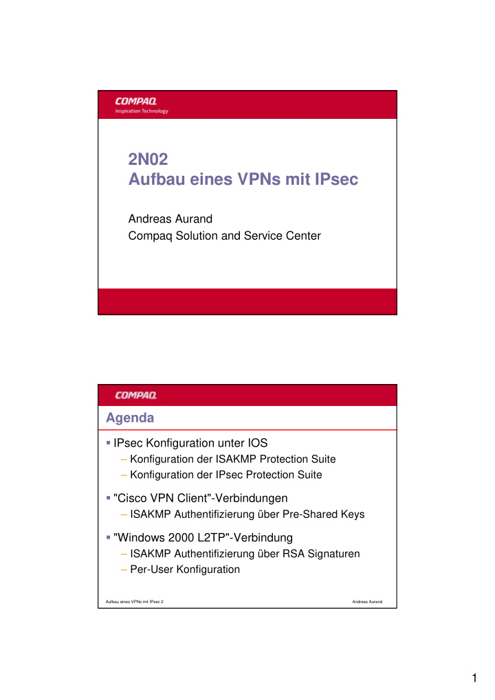 2n02 aufbau eines vpns mit ipsec