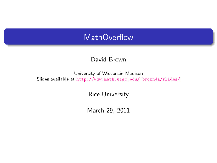 mathoverflow