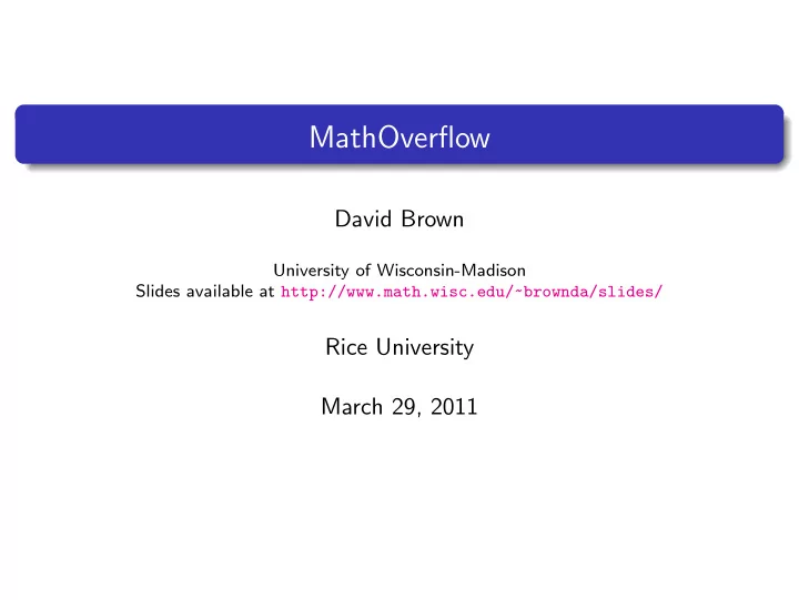 mathoverflow