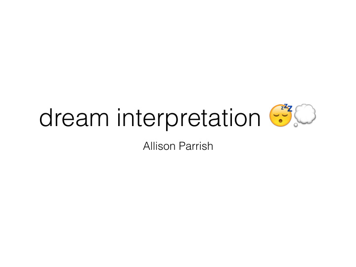 dream interpretation