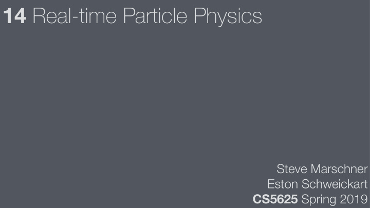 14 real time particle physics