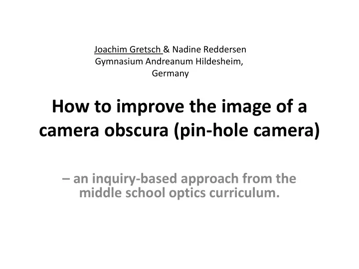 how to improve the image of a