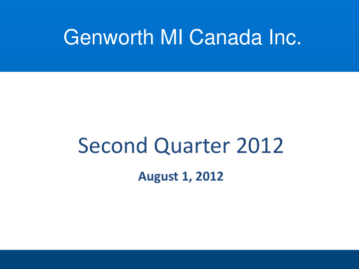 second quarter 2012