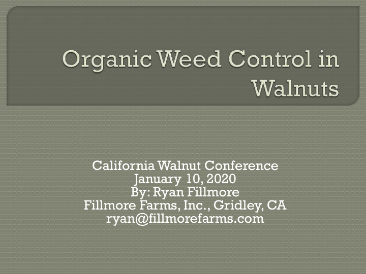 california walnut conference
