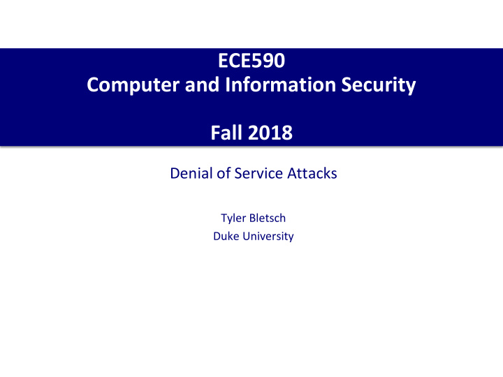 ece590 computer and information security fall 2018