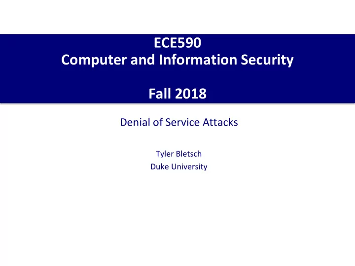 ece590 computer and information security fall 2018