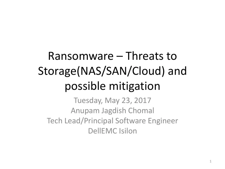 ransomware threats to