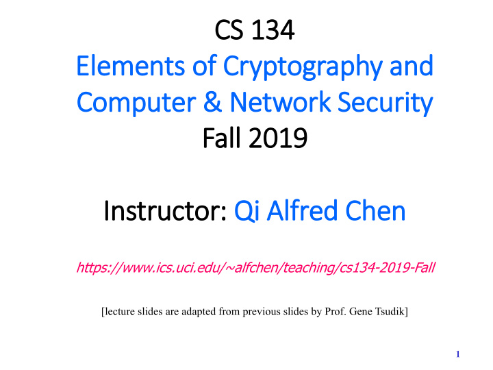 cs 134 134 elem ements of of cr cryptography a and nd com