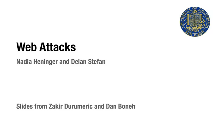 web attacks