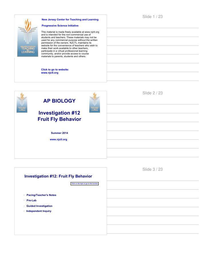 ap biology investigation 12 fruit fly behavior