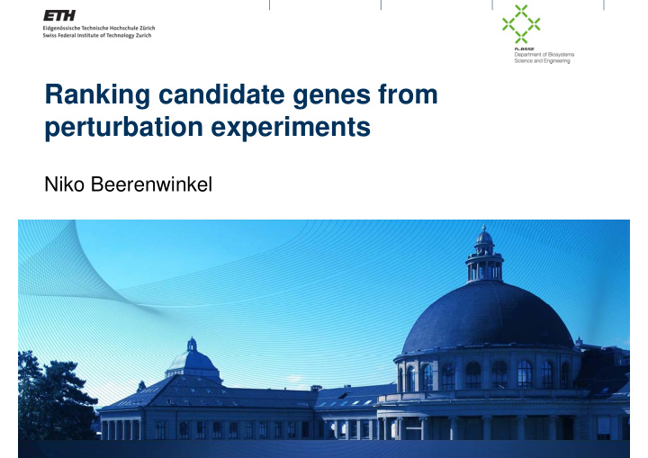 ranking candidate genes from ranking candidate genes from