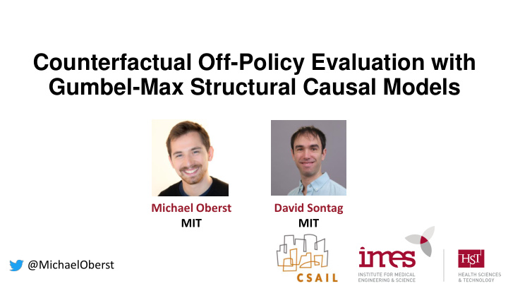 gumbel max structural causal models