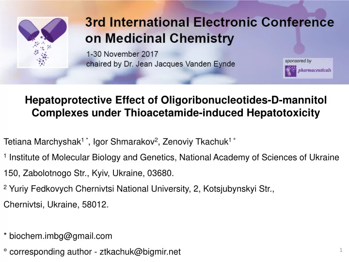 hepatoprotective effect of oligoribonucleotides d
