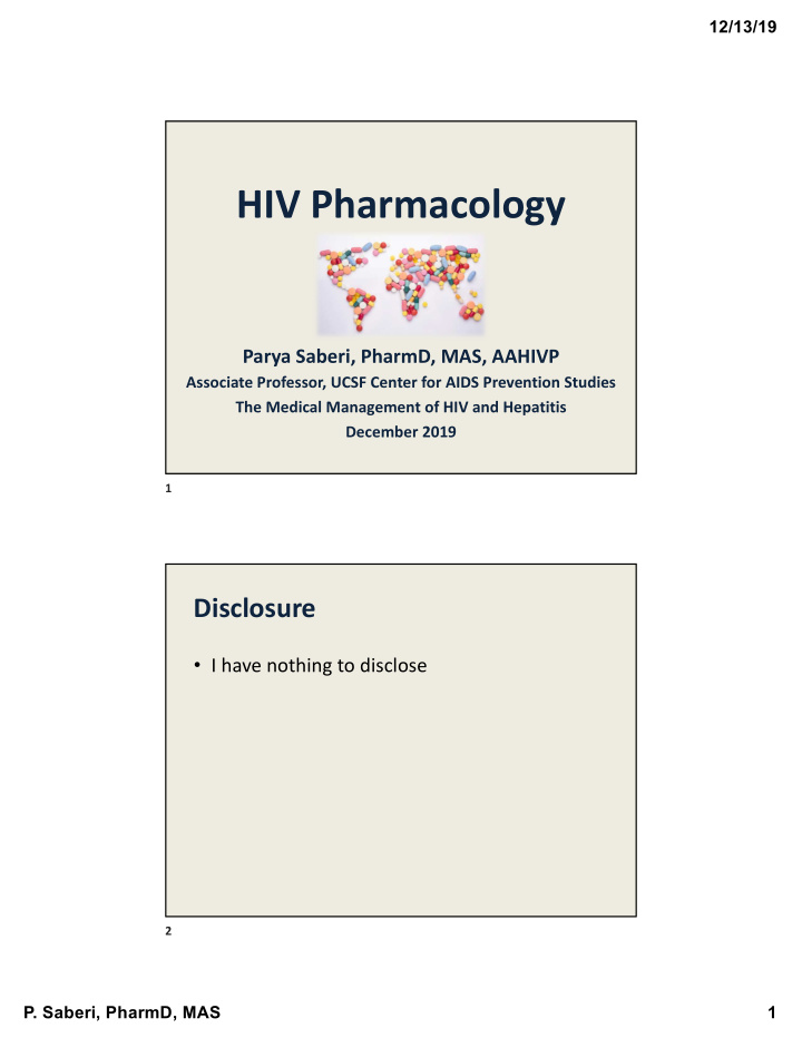 hiv pharmacology