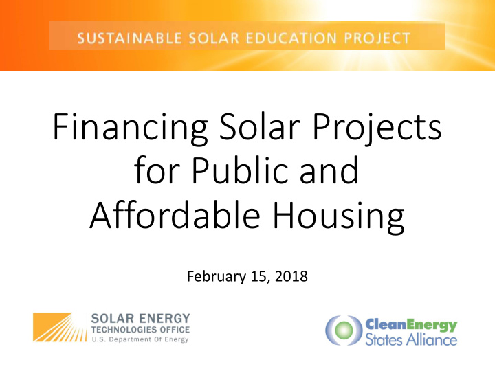 financing solar projects
