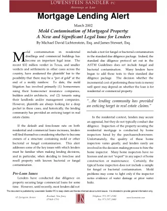 M  dwellings and commercial buildings has  in the standard due diligence package.  Indeed, the