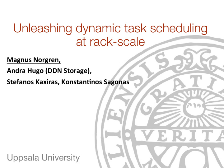 unleashing dynamic task scheduling at rack scale