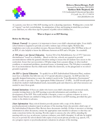As a parent, your first (or 10th) IEP meeting can be a daunting experience.  Walking into a room
