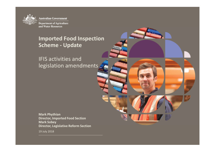 imported food inspection scheme update ifis activities