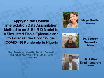 Applying the Optimal  Presenter  Interpolation Data Assimilation  Method to an S-E-I-R-D Model to