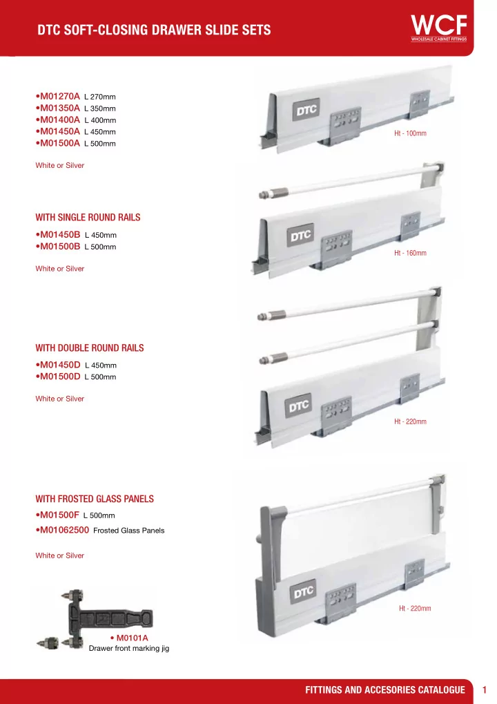 dtc soft closing drawer slide sets