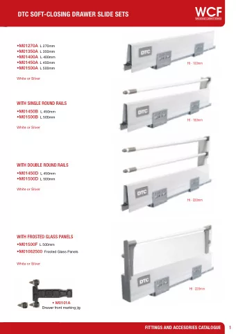 DTC SOFT-CLOSING DRAWER SLIDE SETS M01270A L 270mm M01350A L 350mm M01400A L 400mm