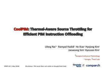 Processing-in-memory (PIM) is regaining attention for energy efficient computing  Graph