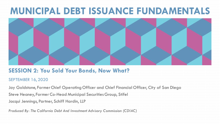 municipal debt issuance fundamentals
