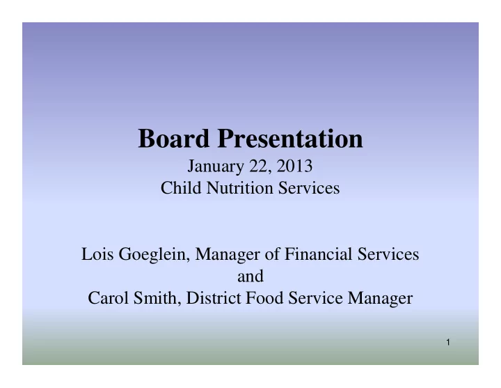 board presentation